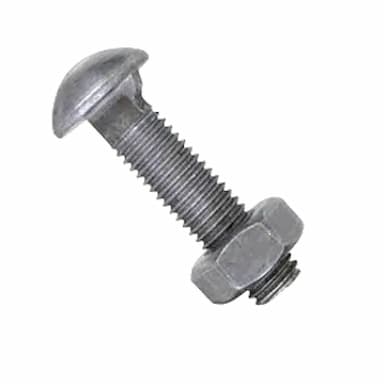 Болт М10х40, DIN 607 мебельный с полукруглой головкой с усом и гайкой