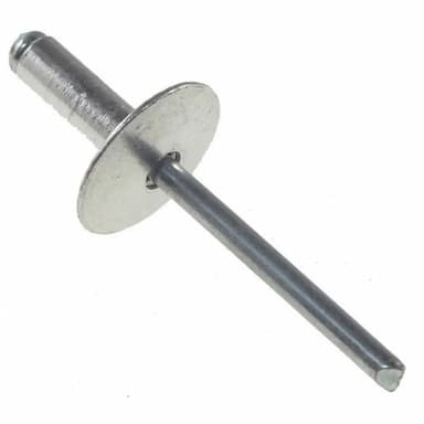 Заклёпка вытяжная d4х16, DIN 7337 C с увеличенным бортиком, Алюминий / Сталь (AL/ST)