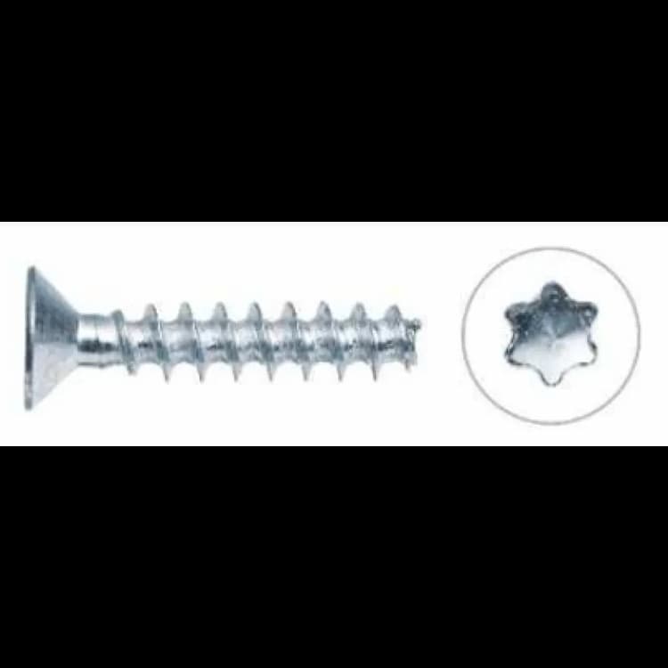 Саморез d4х10, PLASFAST 30° с потайной головкой TORX20 тупоконечный, оцинкованный