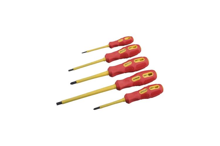Набор диэлектрических отвёрток 5 предметов, STAYER MAX-GRIP Insulated 25830-H5 G