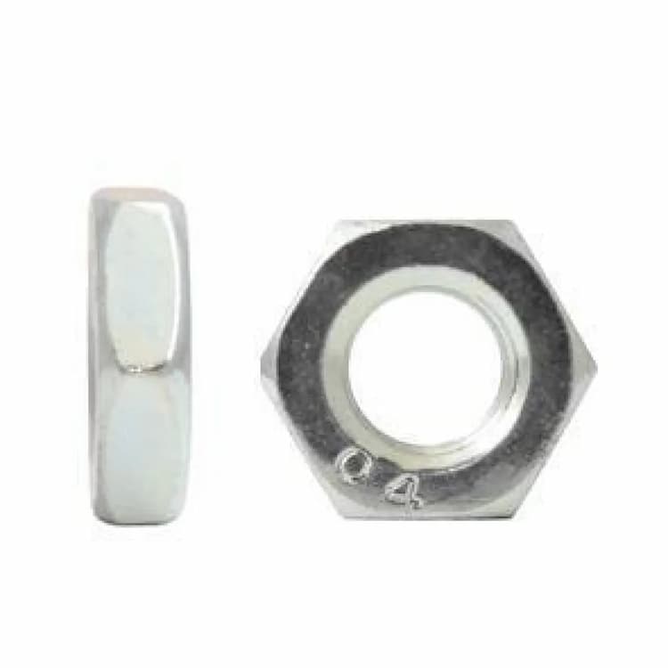 Гайка 04 М2.5, DIN 439 B / ISO 4035 низкая шестигранная с фаской, оцинкованная