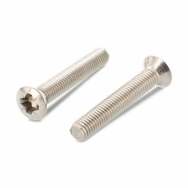 Винт М4х20, DIN 966 / ISO 7047 с полупотайной головкой PZ, нержавеющая сталь А4