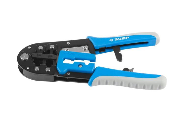 Кримпер для RJ11/RJ12/RJ45, ЗУБР ЭКСПЕРТ DATA-КОННЕКТ 22675
