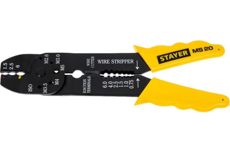 Стриппер 0,75–6 мм² механический многофункциональный, STAYER MS-20 2265-21_z01
