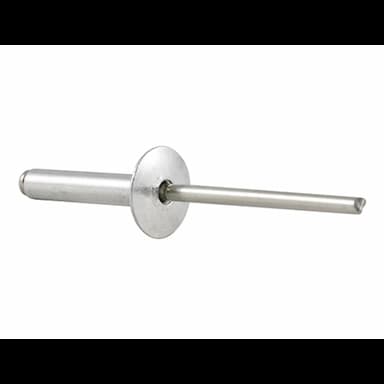 Заклёпка вытяжная d5х10, DIN 7337 C с увеличенным бортиком, Алюминий / Нержавеющая сталь А2 (AL/А2)