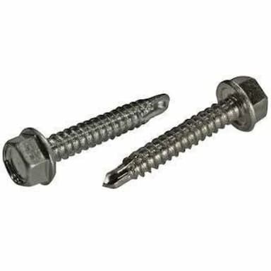 Саморез d4.8х19, DIN 7504 K с шестигранной головкой со сверлом по металлу до 1, оцинкованный