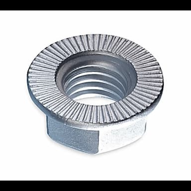 Гайка 10 М14х1.5, DIN 6923 шестигранная с фланцем и насечкой RIPP, цинковые хлопья