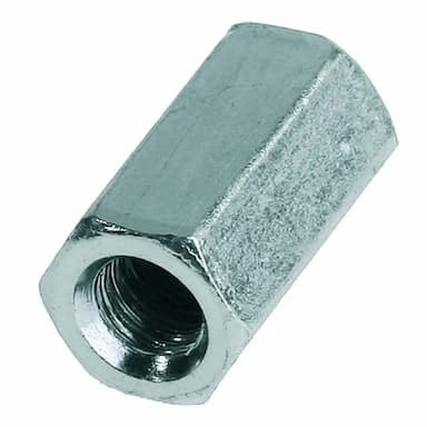 Гайка М12х50, DIN 6334 шестигранная соединительная для шпильки s = 19, оцинкованная