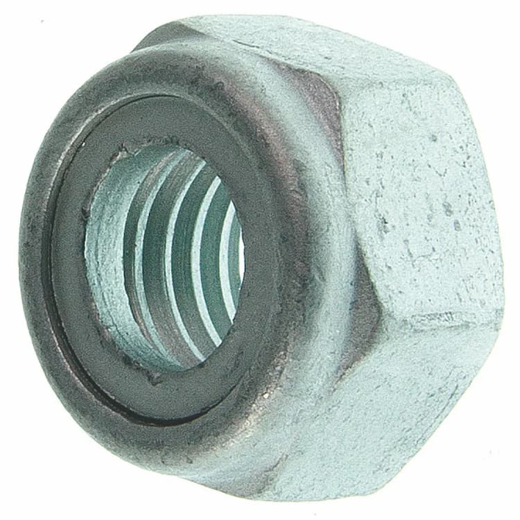 Гайка 8 М24, DIN 985 / ISO 10511 шестигранная самоконтрящаяся с нейлоновой вставкой, цинковые хлопья