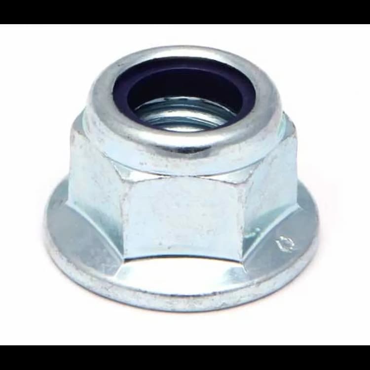 Гайка 8 М6, DIN 6926 / EN 1663 шестигранная с фланцем самоконтрящаяся, оцинкованная