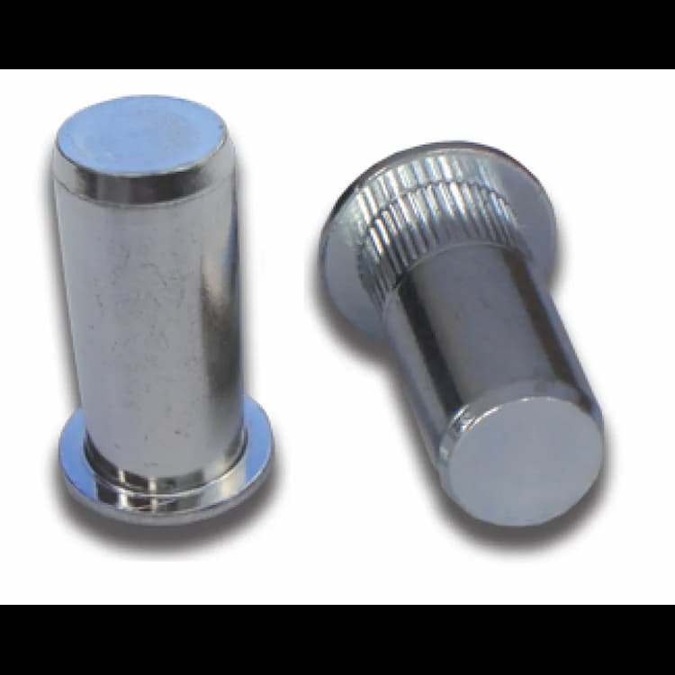 Заклёпка гаечная М5х17 (0.5–3.0), цилиндрическая с цилиндрическим бортиком, закрытая, оцинкованная