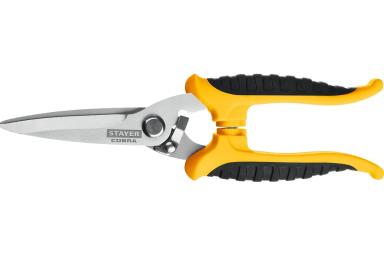 Ножницы 200 мм технические прямые, STAYER PROFI 23227