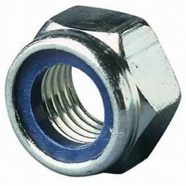 Гайка 8 М18х2, DIN 985 шестигранная самоконтрящаяся с мелкой резьбой, оцинкованная
