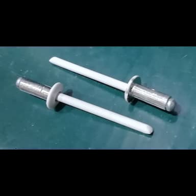 Заклёпка вытяжная d4х10, DIN 7337 A / ISO 15977 стандартная, Алюминий / Сталь (AL/ST), RAL 9003 Сигнальный белый