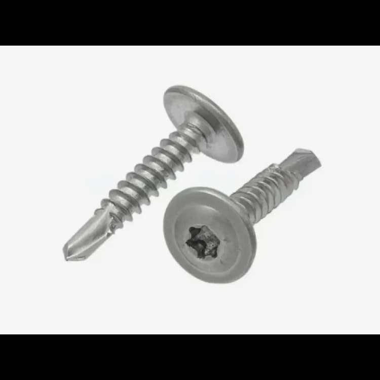 Саморез d4.2х38, с пресс-шайбой со сверлом КЛОП, нержавеющая сталь С1