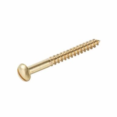 Шуруп d2х10, DIN 96 с полукруглой головкой и прямым шлицем, латунь никелированная