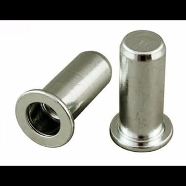 Заклёпка гаечная М5х19.5 (3.0–4.0), цилиндрическая с цилиндрическим бортиком, закрытая, алюминий