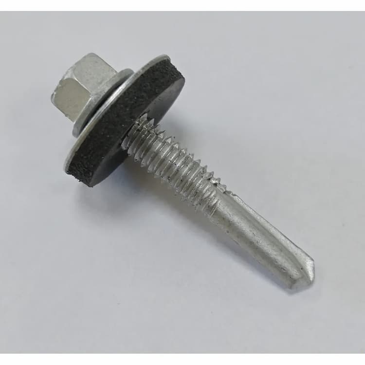 Саморез d5.5х80, с увеличенным сверлом по стали до 12 мм шайба EPDM SW8, цинковые хлопья