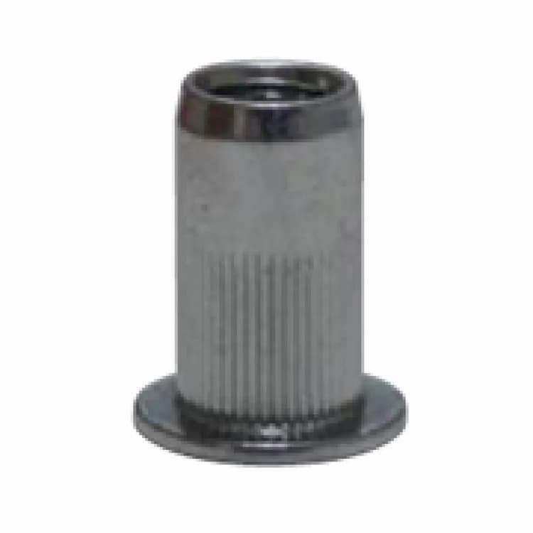 Заклёпка гаечная М10х21.5 (1.0–4.0), цилиндрическая с цилиндрическим бортиком с рифлением, оцинкованная