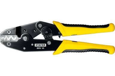 Пресс-клещи 0,5–10 мм² для неизолированных наконечников, STAYER PROFESSIONAL SPK-10 45440