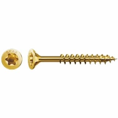 Саморез d5х45, универсальный с потайной головкой TX, оцинкованное желтое