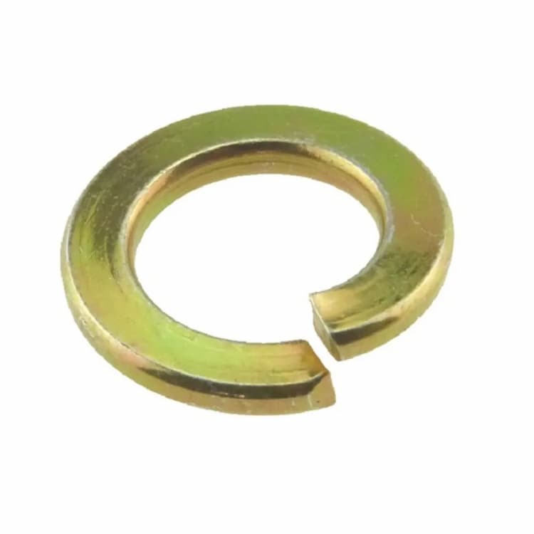 Шайба М3, DIN 127 A пружинная гровер с острыми кромками, оцинкованное желтое