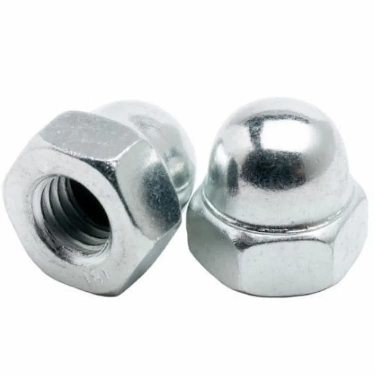 Гайка М6, DIN 1587 колпачковая высокая шестигранная, оцинкованная