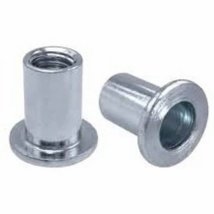 Заклёпка гаечная М6х15 (0.5–2.5), цилиндрическая с цилиндрическим бортиком, алюминий