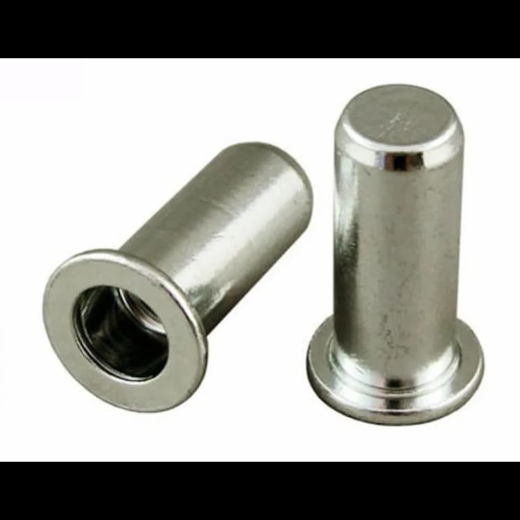 Заклёпка гаечная М8х26.5 (0.3–3.0), цилиндрическая с цилиндрическим бортиком, закрытая, алюминий