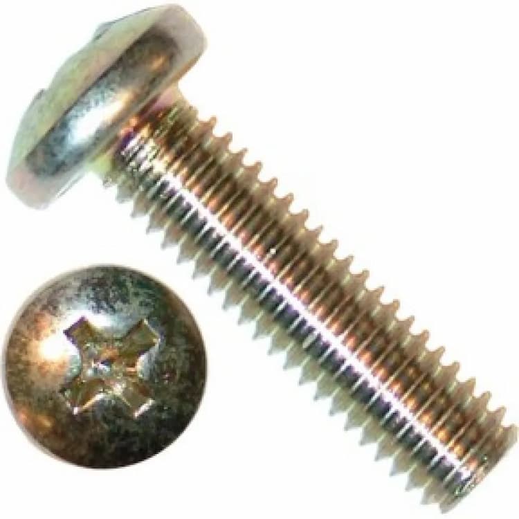 Винт 4.8 М5х10, DIN 7985 / ISO 7045 с полукруглой головкой PH, оцинкованное желтое