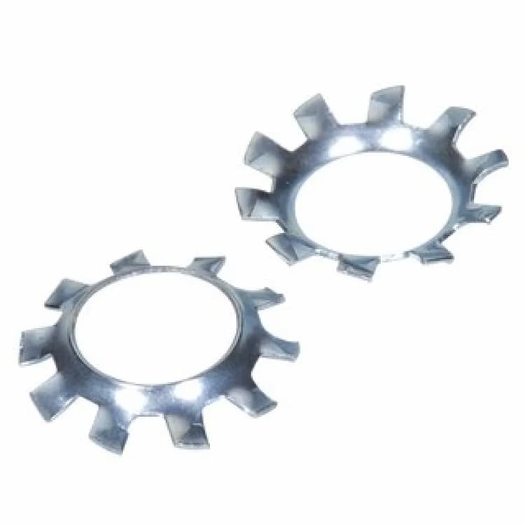 Шайба М5 d5.3, DIN 6797 V пружинная вогнутая с внешними зубьями, оцинкованная