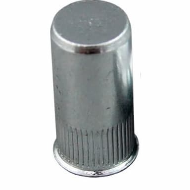 Заклёпка гаечная М6х23.5 (1.5–4.5), цилиндрическая с уменьшенным бортиком с рифлением, закрытая, нержавеющая сталь А2
