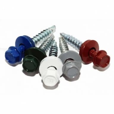 Саморез d4.8х19, кровельный по дереву шайба EPDM SW8 RAL 6005 зеленый мох