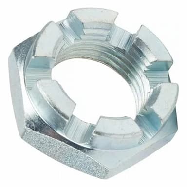 Гайка 17H М30, DIN 937 / ISO 7038 корончатая шестигранная низкая, оцинкованная