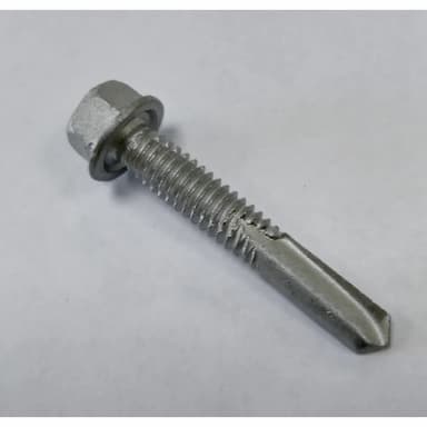 Саморез d5.5х38, с увеличенным сверлом по стали до 12 мм (без шайбы) -ламельное покрытие, цинковые хлопья