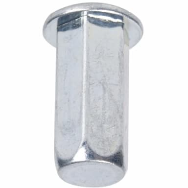 Заклёпка гаечная М8х26 (1.0–3.5), шестигранная с цилиндрическим бортиком, закрытая, оцинкованная