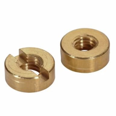 Гайка М4, DIN 546 круглая шлицевая, латунь