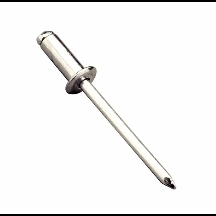 Заклёпка вытяжная d4.8х8, DIN 7337 A стандартная, Алюминий / Нержавеющая сталь А2 (AL/А2)