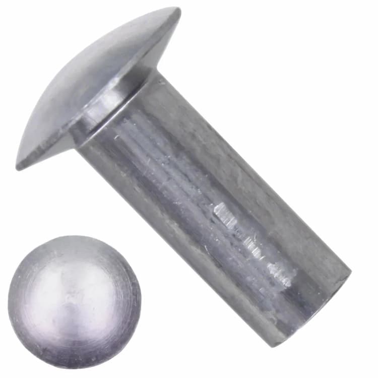 Заклёпка под молоток d3.5х8, DIN 662 / ISO 1051 с полупотайной головкой, алюминий