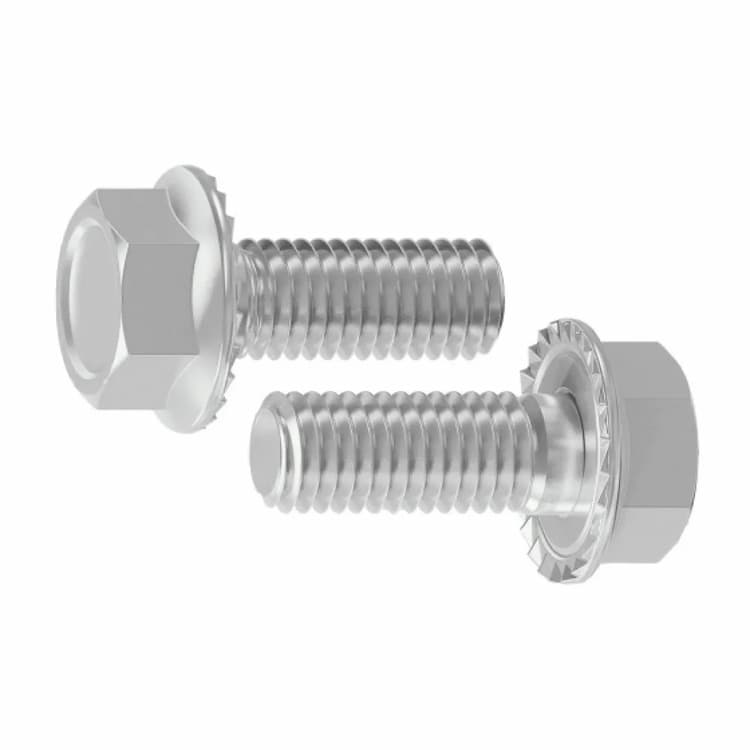 Болт 8.8 М8х16, DIN 6921 с шестигранной головкой с фланцем и зубцами на фланце, цинковые хлопья