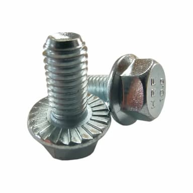 Болт 10.9 М16х1.5х45, DIN 6921 с шестигранной головкой с фланцем и насечкой RIPP, цинковые хлопья