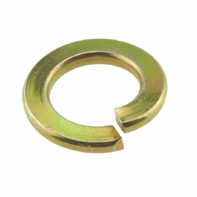 Шайба М5, DIN 127 A пружинная гровер с острыми кромками, оцинкованное желтое