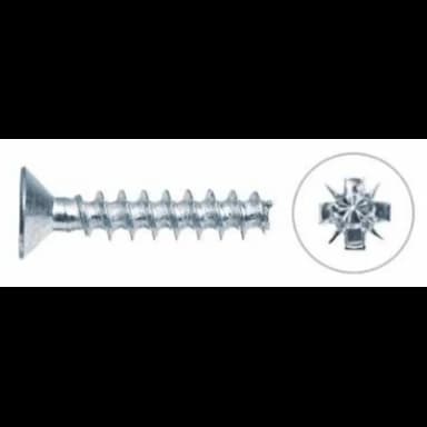 Саморез d2.5х16, PLASFAST 30° с потайной головкой тупоконечный PZ, оцинкованный