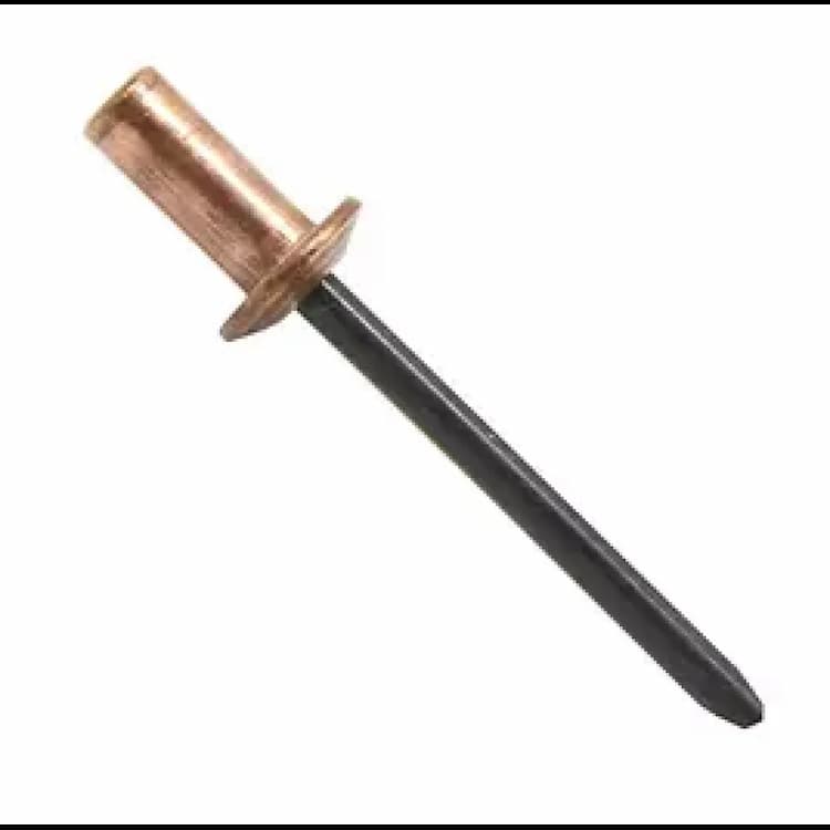 Заклёпка вытяжная d4.8х9.5, DIN 7337 A закрытая глухая, Медь / Сталь (CU/ST)