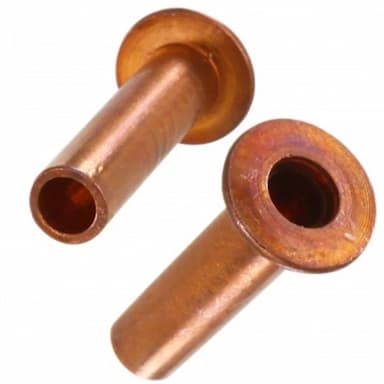 Заклёпка под молоток d4х10, DIN 7338 C пустотелая, медь