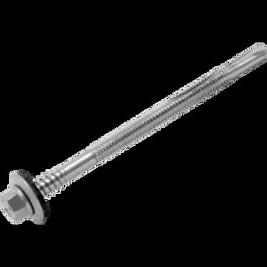 Саморез d5.5/6.3x160, для сэндвич-панелей SSP по стали до 12 мм шайба EPDM D19 SW8, оцинкованный