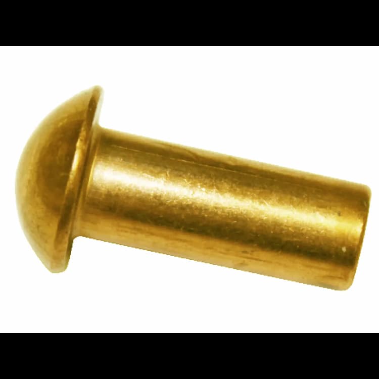 Заклёпка под молоток d5х12, DIN 660 / ISO 1051 с полукруглой головкой, латунь