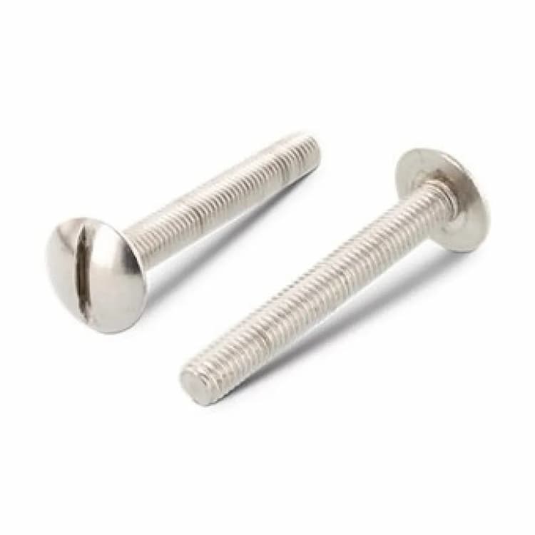 Винт М6х60, DIN 967 мебельный c полукруглой головкой и прямым шлицем, нержавеющая сталь А2