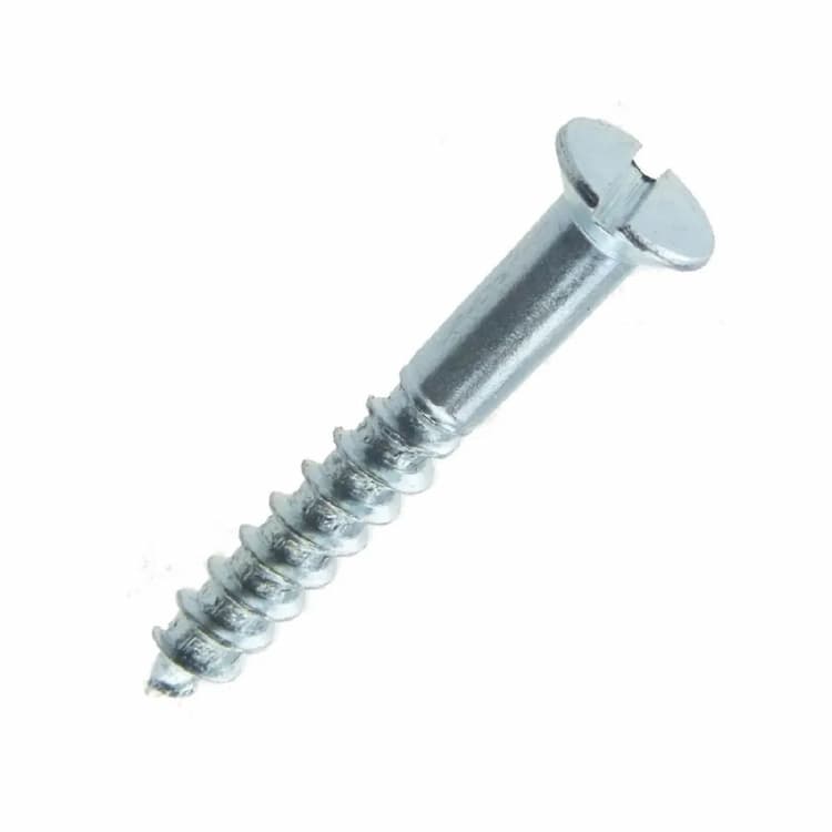 Шуруп d1.6х16, DIN 97 по дереву с потайной головкой и прямым шлицем, оцинкованный