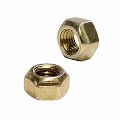 Гайка 8 М8, DIN 980 V / ISO 7042 шестигранная самоконтрящаяся, оцинкованное желтое